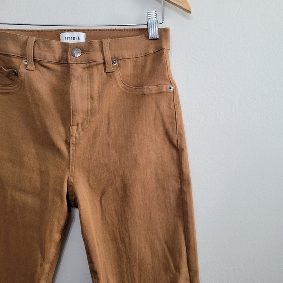 Pistola Lennon High Rise Cropped Boot in coated whiskey - Picture 4 of 10